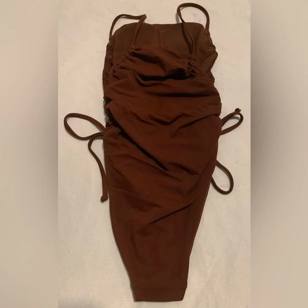 Andrea Iyamah Adan One Piece Swimsuit Cocoa Brown Size XS (US 4-6)